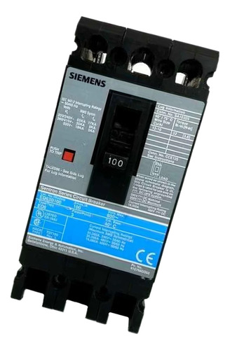 Interruptor Caja Moldeada 3p 100 Amp 600v Siemens Ed63b100mx