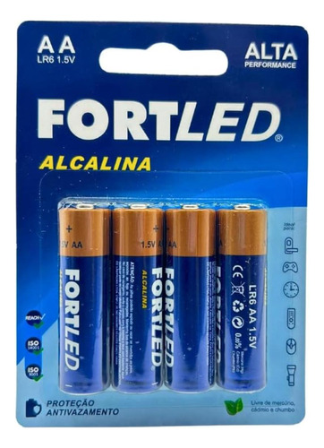 Pilha Alcalina Aa 4un Fortled 1828