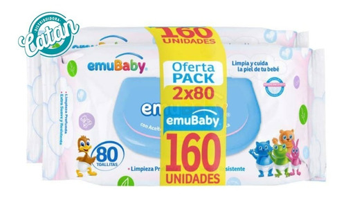 Toallitas Húmedas Emubaby Premium 80 C/u Pack X 18 Bolsas