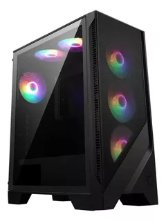 Gabinete Msi Mag Forge 120a Airflow Mid Tower C/templado Led Color Negro