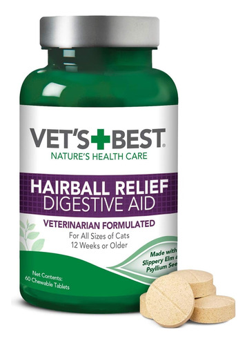 Vet's Best Ayuda Digestiva Alivio Consumo Bola Pelo 60 Tab