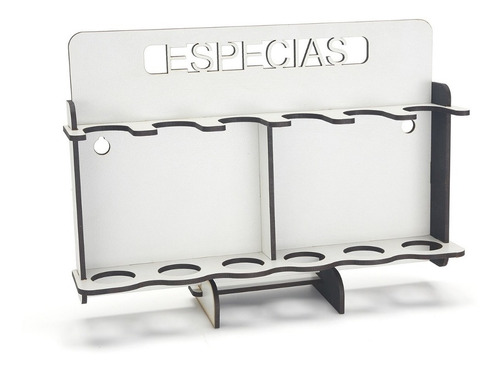 Imagen 3 de 7 de Especiero De Madera Condimento Estante Pared Frasco Tapa X6
