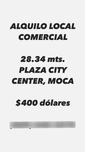 Alquilo Local Comercial En Moca Plaza Nueva
