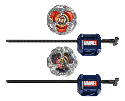 Beyblade Marvel Pack De 2 Iron Man 4-80b Vs Thanos 4-60p