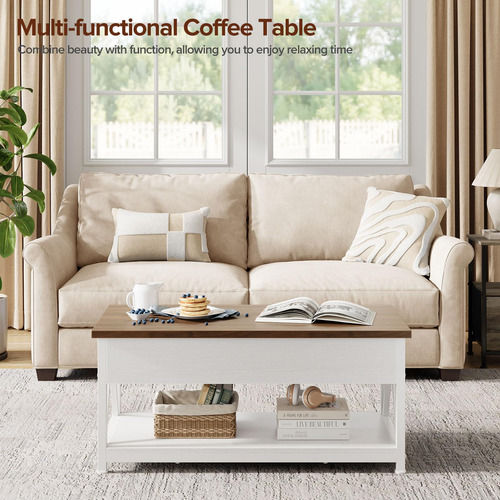 Memobarco Mesa De Centro Elevable Mesa Auxiliar Elevable Con