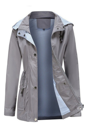 Chaqueta Cortavientos Desmontable Con Capucha Para Mujer