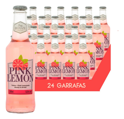 Drink Pronto Easy Booze Vodka+pink Lemon 200ml (24 Garrafas)