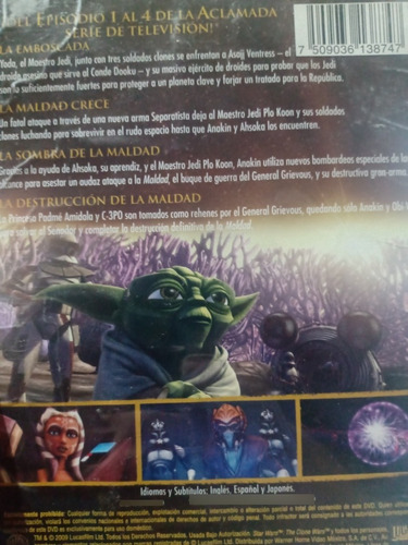 Imagen 5 de 5 de Dvd Star Wars The Clone Wars Temporada 1 Vol. 1