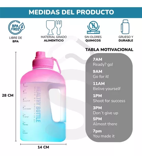 Botella Motivacional de 2.5 Litros