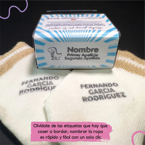 Imagen 3 de 7 de Sello Para Ropa Personalizado Para Marcar Prendas Y Objetos