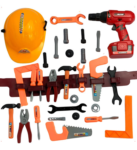 Kit Construção Infantil Nb Com 22 Ferramentas E Acessórios