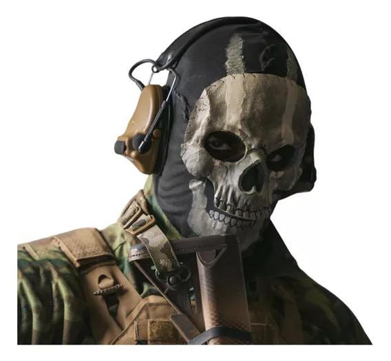 2call Of Duty Mw2 Skull Ghost Mask Headgear Halloween Cos