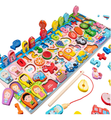 Juego Madera Didáctico Niños Montessori Tablero 