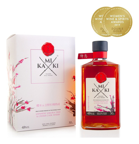 Whisky Japones Kamiki Sakura Wood 500ml En Estuche 48%alc