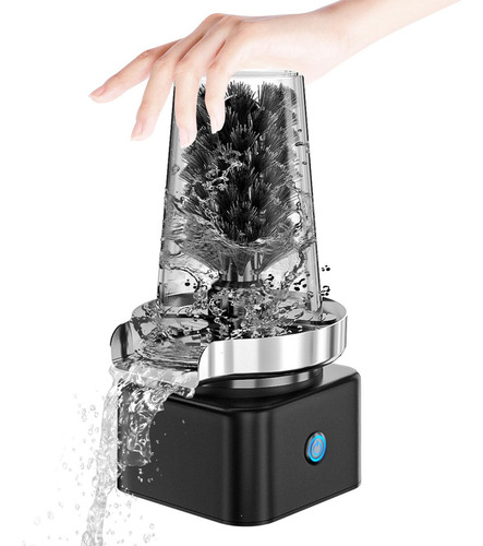 Enjuagadora Automática De Vasos De Vidrio Con Cepillo Negro