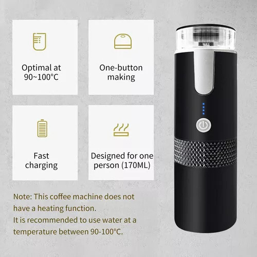 L Mini Cafeteira Portátil Estilo Americano Moída Na Hora