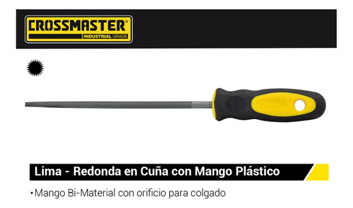 Lima Redonda En Cuña Con Mango Plástico 12 Lima Media
