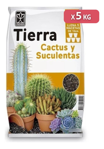 Sustrato Abono Tierra De Cactus Y Suculentas X 5 Kg