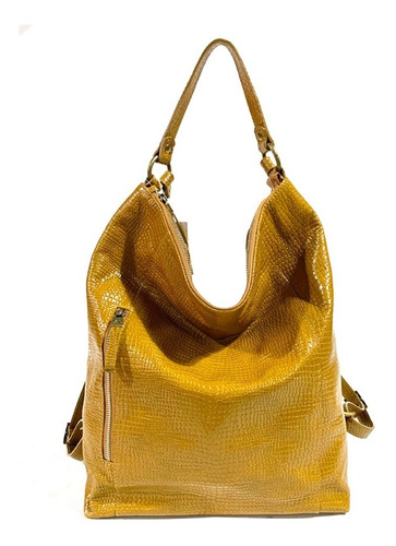 Mochila Mujer Xl Extra Large Clorinda Camel