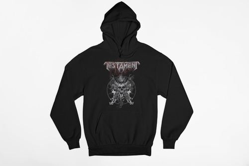 Poleron Unisex Testament Heavy Metal Musica Calaveras Estampado Algodon