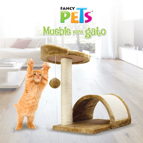 Imagen 3 de 5 de Rascador Para Gatos Mueble Con Arco 50cm Fancy Pets