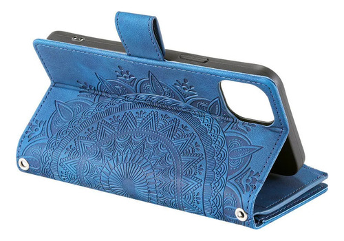 A Funda De Piel Tipo Cartera Con Estampado De Bandolera