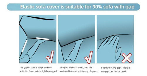 Protector Cubre Sala Jacquard Elástico 3 Plazas Esquimal