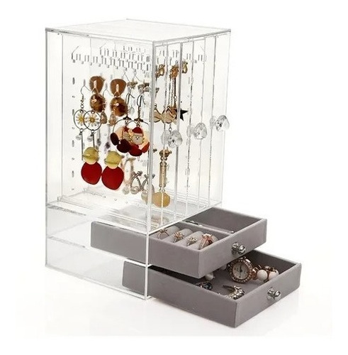 Caja Acrilica Organizador Aros Y Joyas Cajones