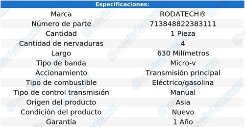 Banda Accesorios Micro-v T/principal Civic L4 1.3l Std 06-11