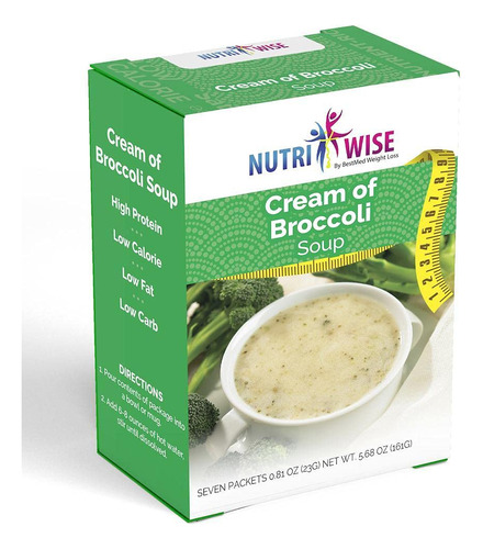 Nutriwise - Crema De Brócoli | 7/caja | Sopa Dietética Salud