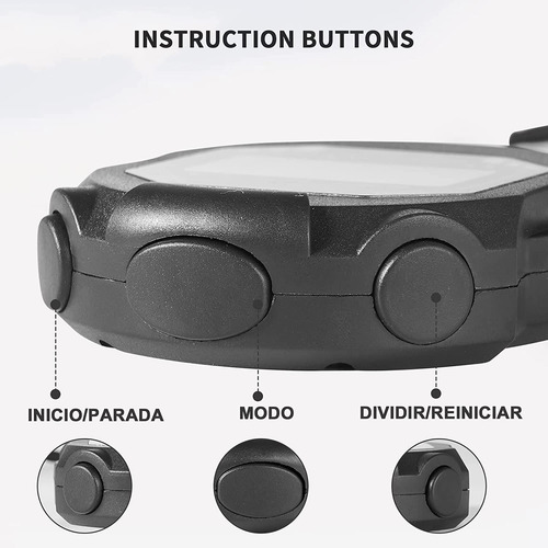 Cronómetro Digital Profesional E Impermeable Para Deporte