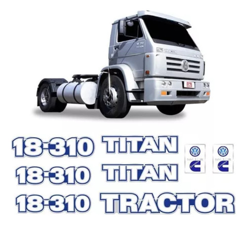 Kit Adesivo 18-310 Titan Tractor Caminhão Volkswagen Cummins