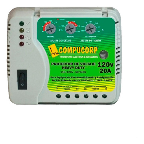 Protector Compucorp 120v 20a C/bornera