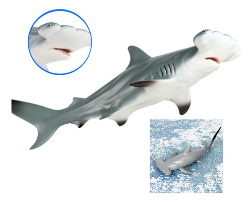 Maquetas Realistas De Mosasaurio Y Tiburón Martillo, 2 Pieza