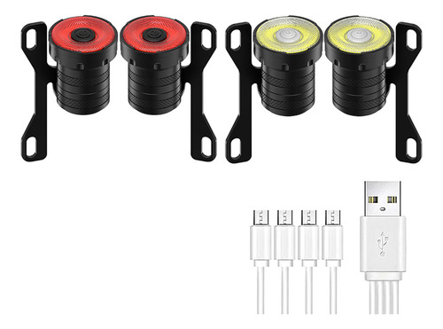 Luces Traseras Usb Para Monopatín Led, 4 En 1