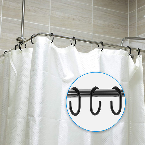 24 Paquetes De Ganchos De Plástico Para Cortinas De Ducha Pa