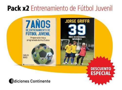 Pack 2 Libros Entrenamiento Fútbol Juvenil Oferta 20% Dto