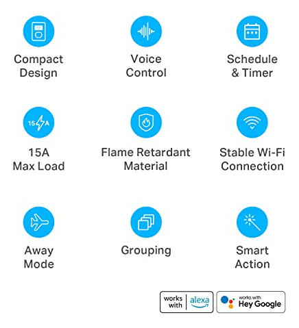 Enchufe Inteligente Kasa Ultra Mini 15a, Enchufe Wifi Do