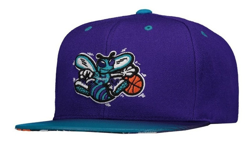 Boné Mitchell & Ness Nba Charlotte Hornets Roxo