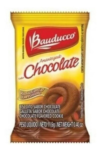 Biscoito Amanteigado Chocolate Bauducco Sachê Pacote 80un