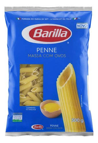 Macarrão com Ovos Penne Barilla Pacote 500g