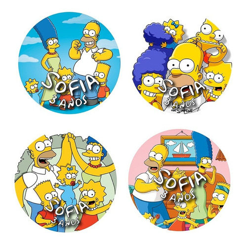 Candy Bar Etiquetas Adhesivas Personalizadas Simpsons 