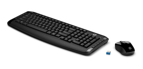 Imagen 2 de 2 de Kit de teclado y mouse inalámbrico HP 3ML04AA Inglés US de color negro