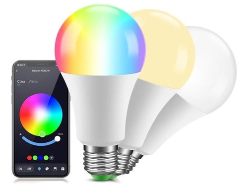 Bombillo Smart Inteligente Led Wifi Multicolor Alexa Google