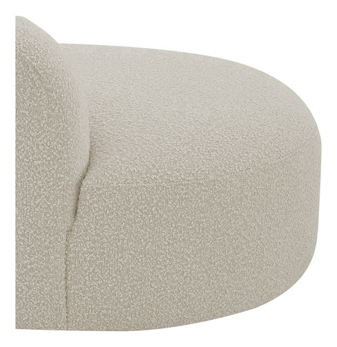 Divã Recamier Orgânico Tokyo 180cm Lado Esquerdo Linho Cor Bege