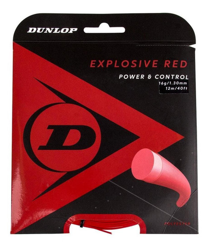 Corda Dunlop Explosive Red 16l 1.30mm Vermelha Individual