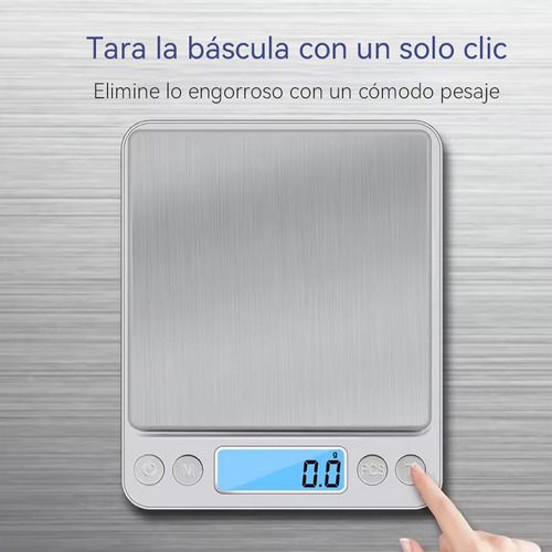 Báscula Digital Con Carga Usb, Pantalla Lcd Y 2 Bandejas