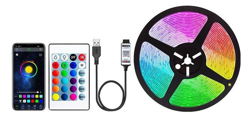 Tira De Luces Bluetooth + 2835rgb De 24 Teclas, No Resistent