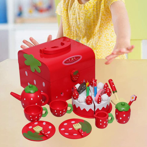 Yu Tarde Infantil De Madera Con Cesta De Corte