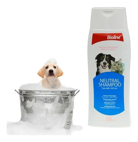 Bioline Shampoo Neutro Para Mascotas 250ml Pethome Fragancia Neutral